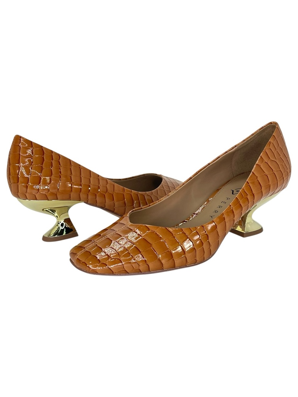 Katy Perry Laterr Tan Faux Leather Womens Heels Size 7.5M - Picture 10 of 10